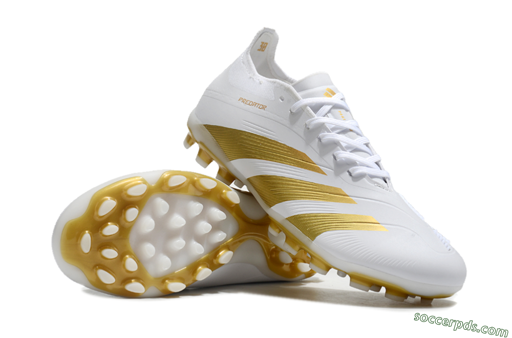 Adidas Predator Elite 24 MG Low-Tops Football Boots - White/Gold 3