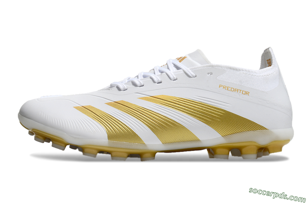 Adidas Predator Elite 24 MG Low-Tops Football Boots - White/Gold 2