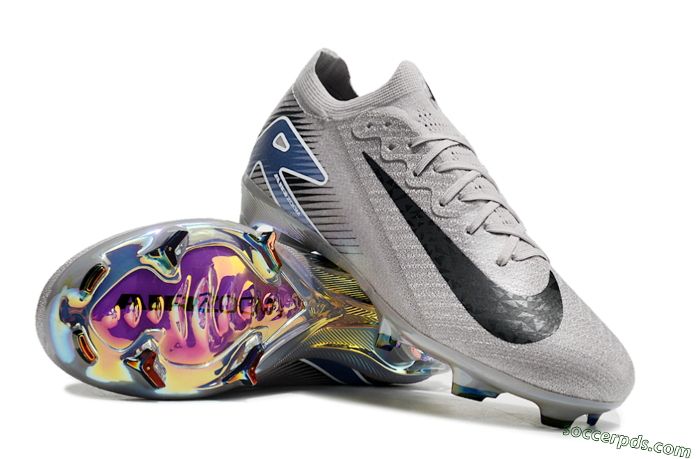 Nike Air Zoom Mercurial Vapor 16 Elite FG Low-Tops Football Boots - Grey/Black/Blue 3
