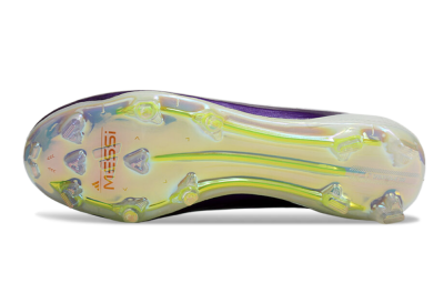 Messi x Adidas F50 Elite FG Low-Tops Football Boots - White/Black/Purple