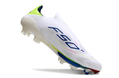 Adidas F50+ Lightstrike Elite FG Low-Tops Football Boots - White/Blue/Yellow