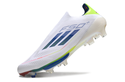 Adidas F50+ Lightstrike Elite FG Low-Tops Football Boots - White/Blue/Yellow