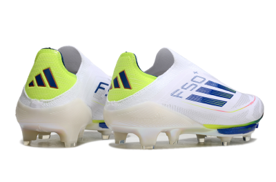 Adidas F50+ Lightstrike Elite FG Low-Tops Football Boots - White/Blue/Yellow