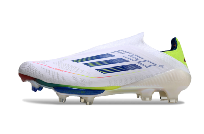 Adidas F50+ Lightstrike Elite FG Low-Tops Football Boots - White/Blue/Yellow