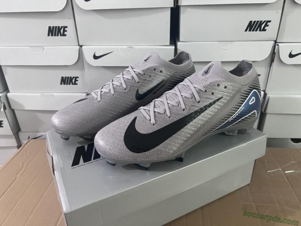 Nike Air Zoom Mercurial Vapor 16 Elite FG Low-Tops Football Boots - Grey/Black/Blue