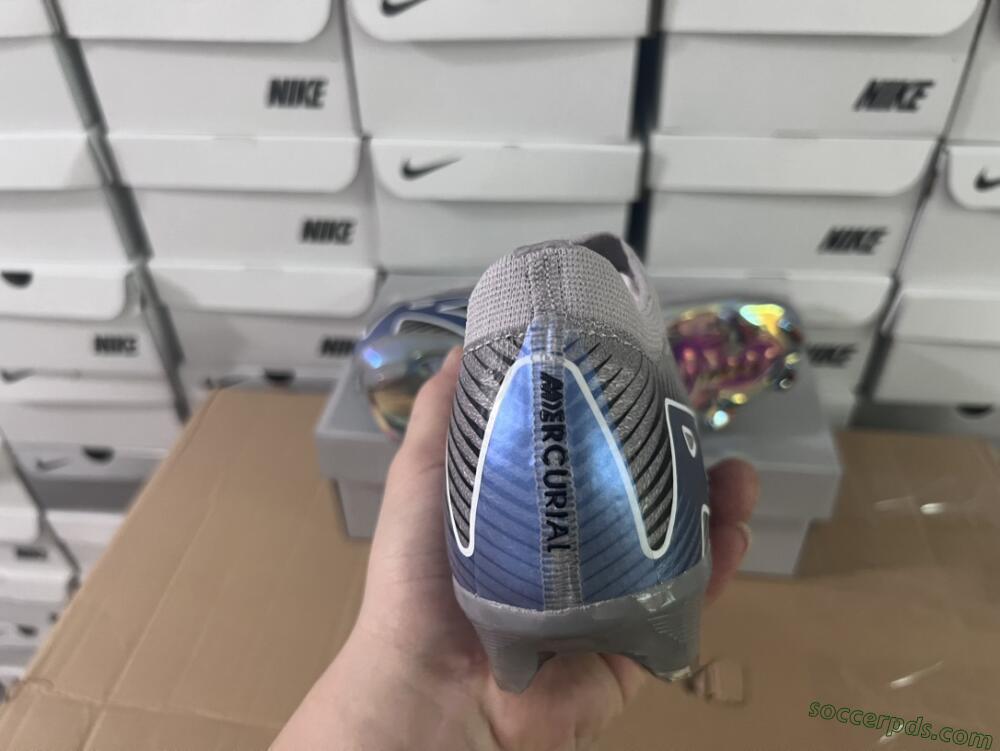 Nike Air Zoom Mercurial Vapor 16 Elite FG Low-Tops Football Boots - Grey/Black/Blue
