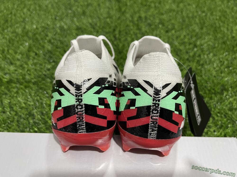 Nike Air Zoom Mercurial Vapor 16 Elite FG Low-Tops Football Boots - White/Black/Pink/Green