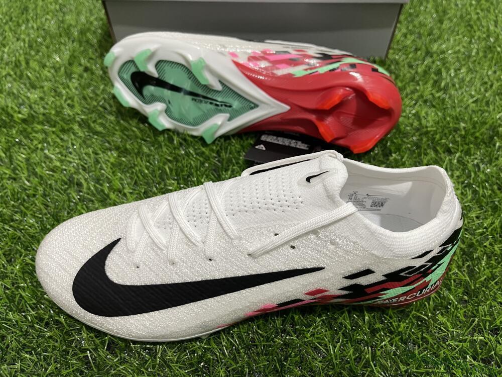 Nike Air Zoom Mercurial Vapor 16 Elite FG Low-Tops Football Boots - White/Black/Pink/Green