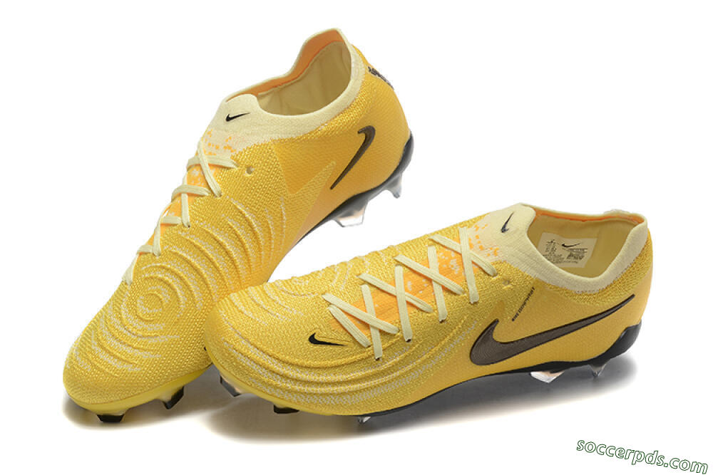 Nike Phantom Luna Elite FG Low-Tops Football Boots - Yellow/White/Black 6
