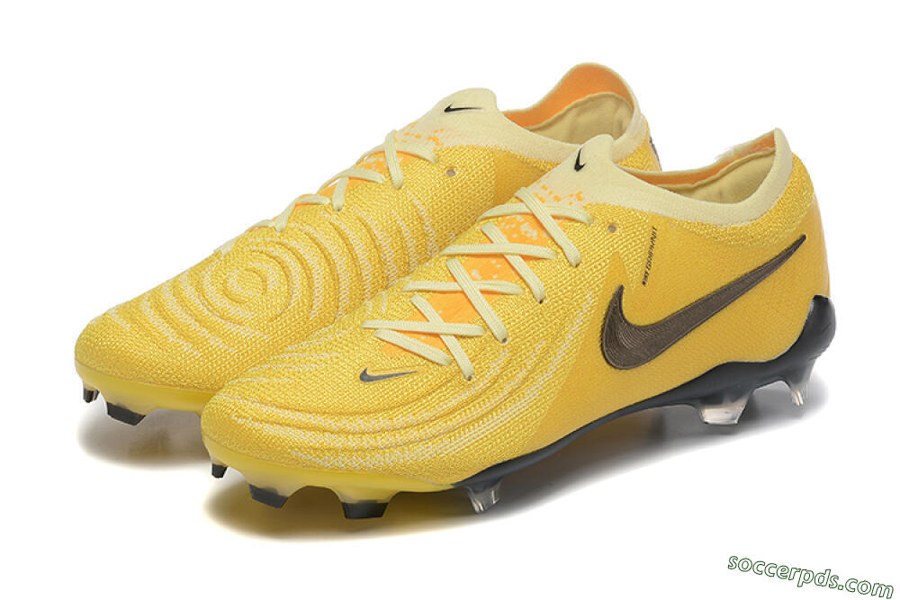 Nike Phantom Luna Elite FG Low-Tops Football Boots - Yellow/White/Black 5