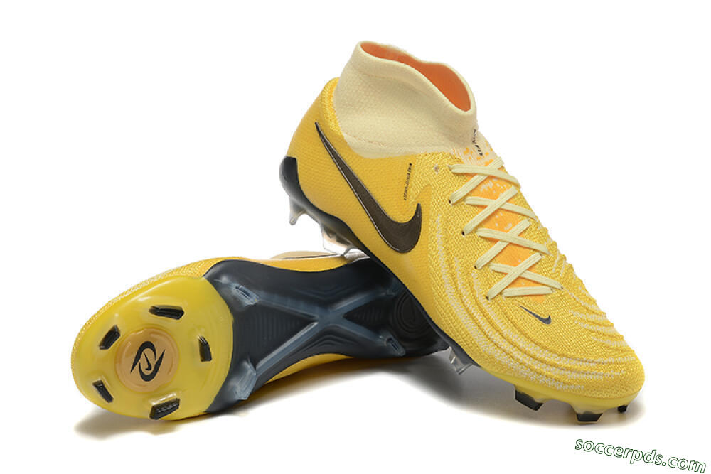 Nike Phantom Luna Elite FG High-Tops Football Boots - Yellow/White/Black 4