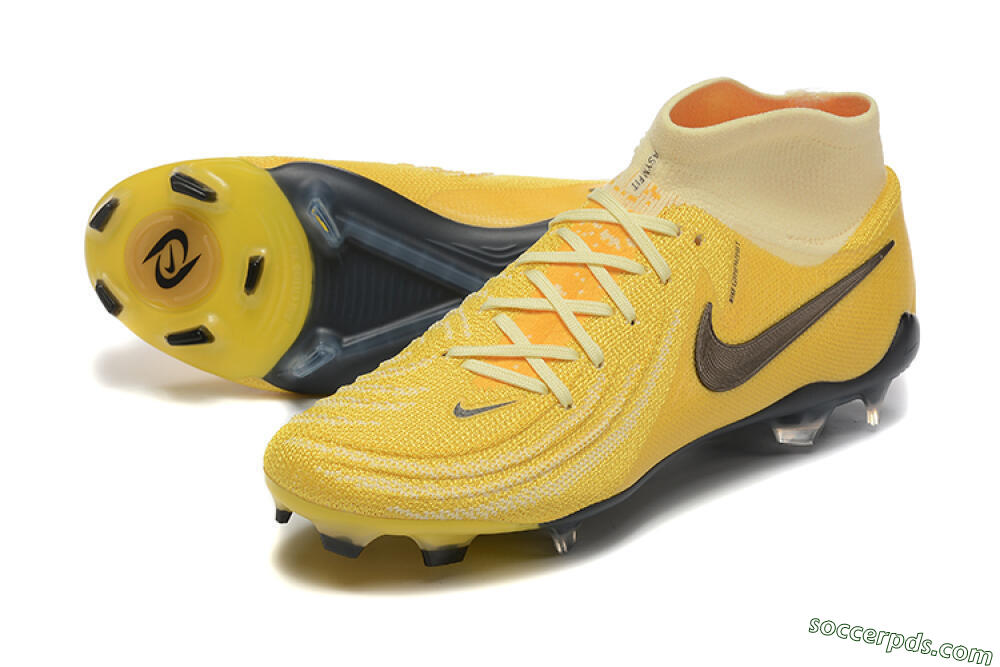 Nike Phantom Luna Elite FG High-Tops Football Boots - Yellow/White/Black 3