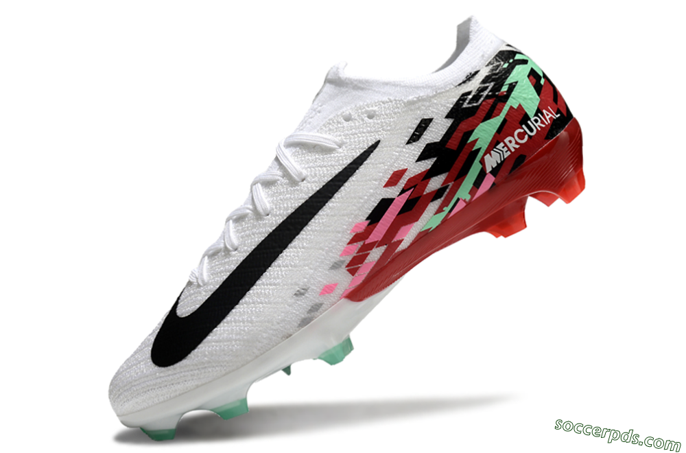 Nike Air Zoom Mercurial Vapor 16 Elite FG Low-Tops Football Boots - White/Black/Pink/Green 5