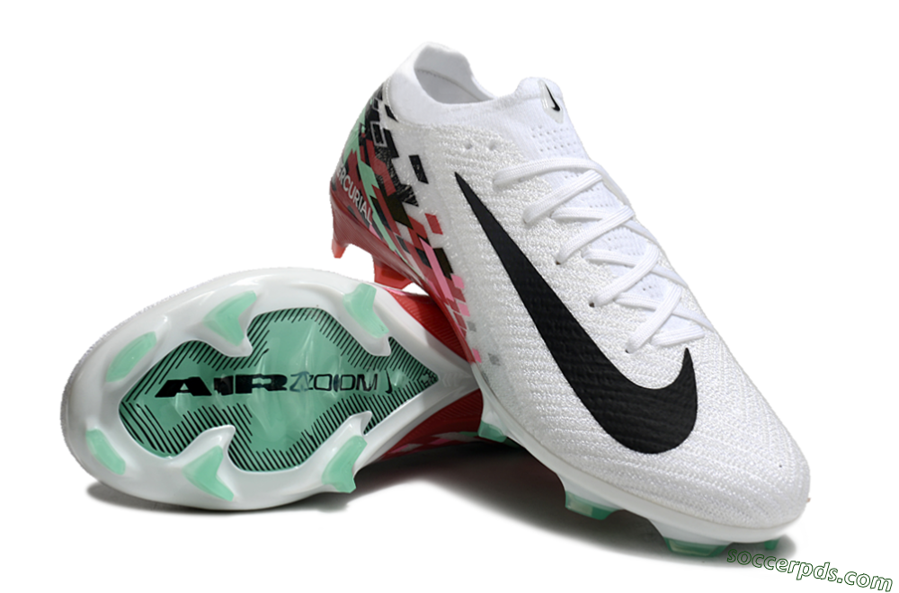 Nike Air Zoom Mercurial Vapor 16 Elite FG Low-Tops Football Boots - White/Black/Pink/Green 3