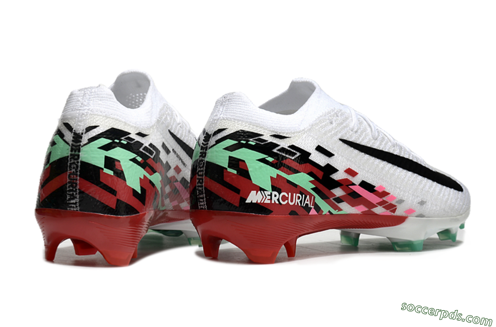 Nike Air Zoom Mercurial Vapor 16 Elite FG Low-Tops Football Boots - White/Black/Pink/Green 6