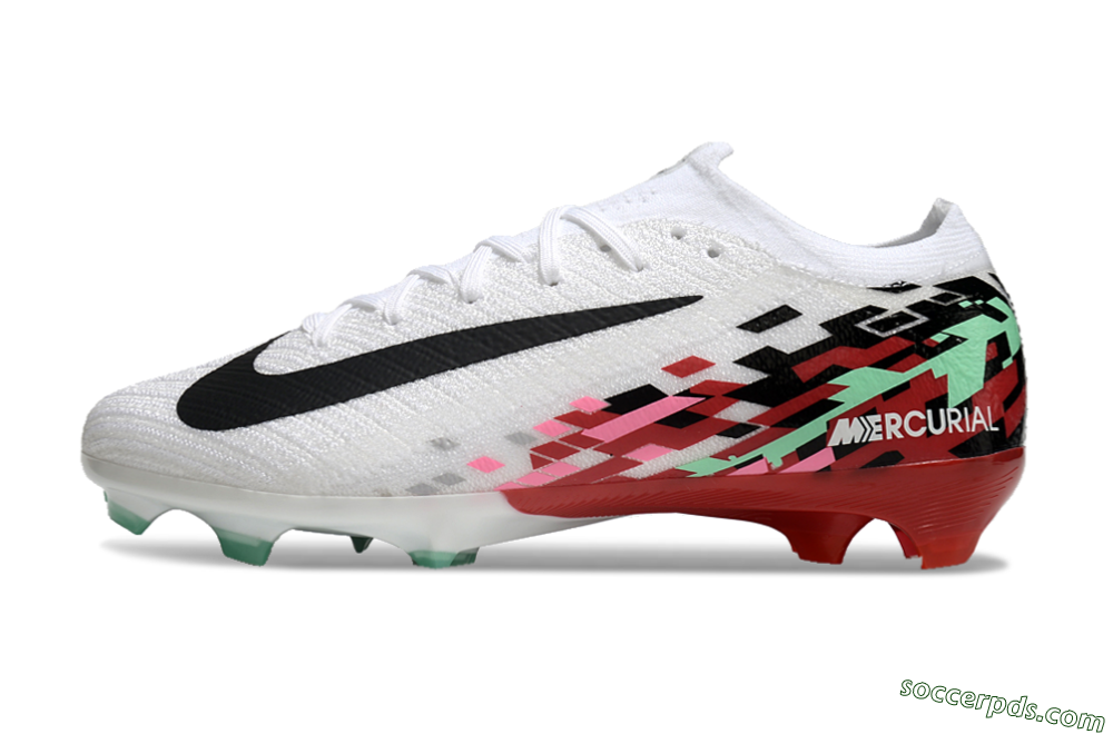 Nike Air Zoom Mercurial Vapor 16 Elite FG Low-Tops Football Boots - White/Black/Pink/Green 2