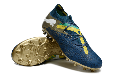 Puma Future Ultimate MG Low-Tops Football Boots - Blue/White/Gold