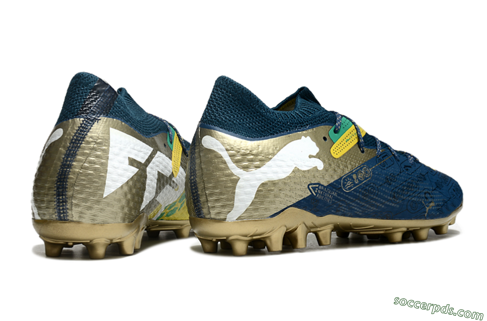 Puma Future Ultimate MG Low-Tops Football Boots - Blue/White/Gold 6