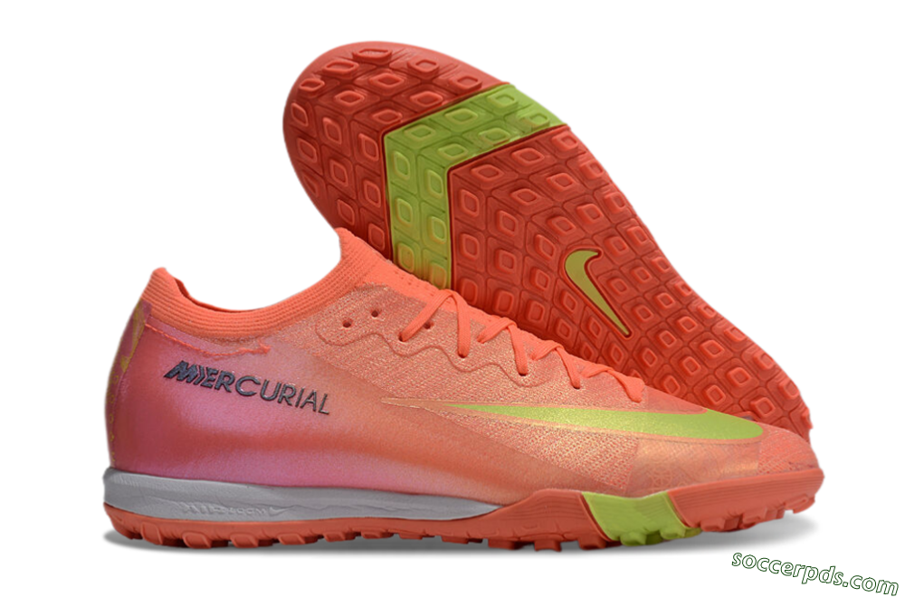 Nike Air Zoom Mercurial Vapor 15 Elite TF Low-Tops Football Shoes - Red/Yellow/White 1