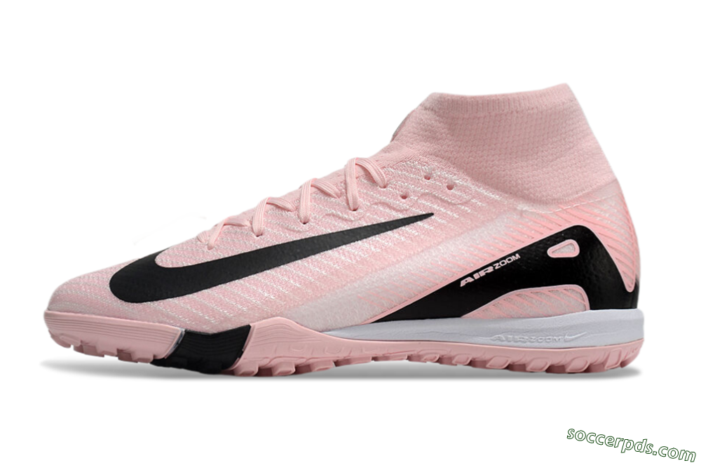 Nike Air Zoom Mercurial Superfly 10 Elite TF High-Tops Football Shoes - Pink/White/Black 2