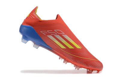 Adidas F50 Elite Laceless FG Low-Tops Football Boots - Red/Yellow/Blue