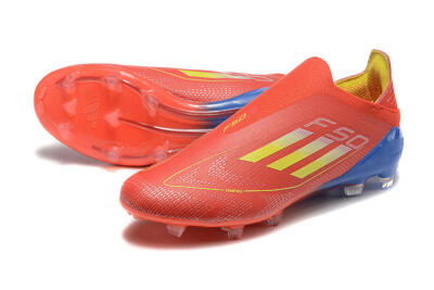 Adidas F50 Elite Laceless FG Low-Tops Football Boots - Red/Yellow/Blue