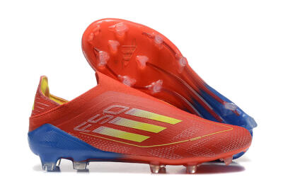 Adidas F50 Elite Laceless FG Low-Tops Football Boots - Red/Yellow/Blue