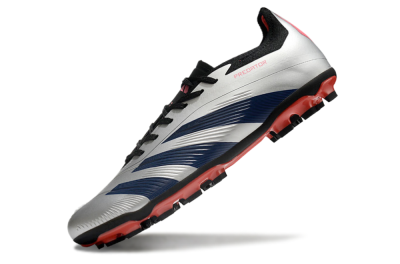 Adidas Predator Elite 24 MG Low-Tops Football Boots - Silver/Blue/Red