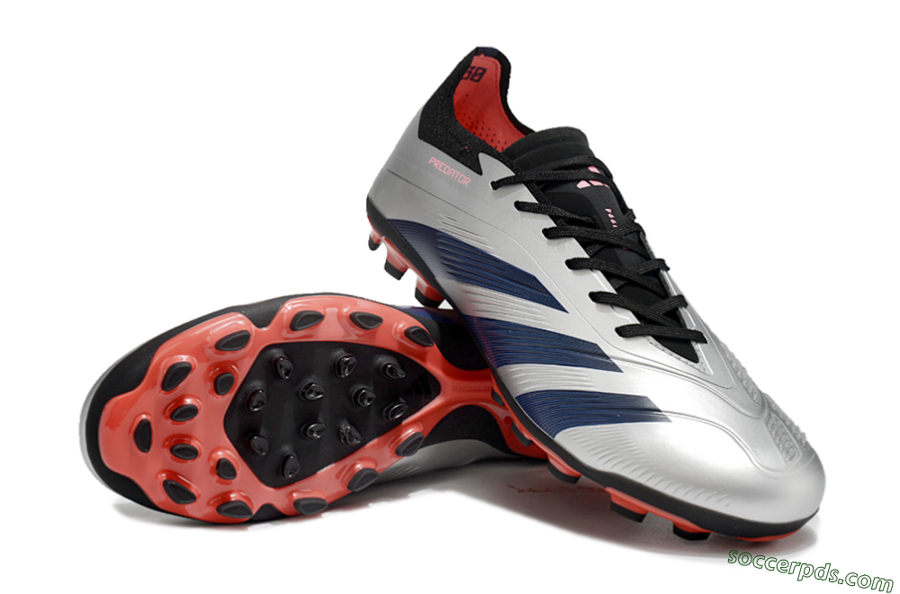 Adidas Predator Elite 24 MG Low-Tops Football Boots - Silver/Blue/Red 3