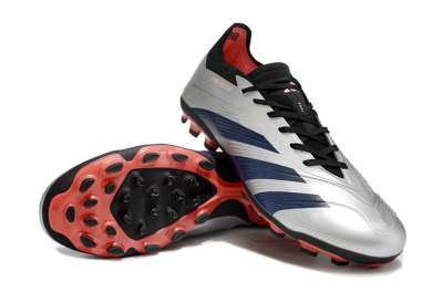 Adidas Predator Elite 24 MG Low-Tops Football Boots - Silver/Blue/Red