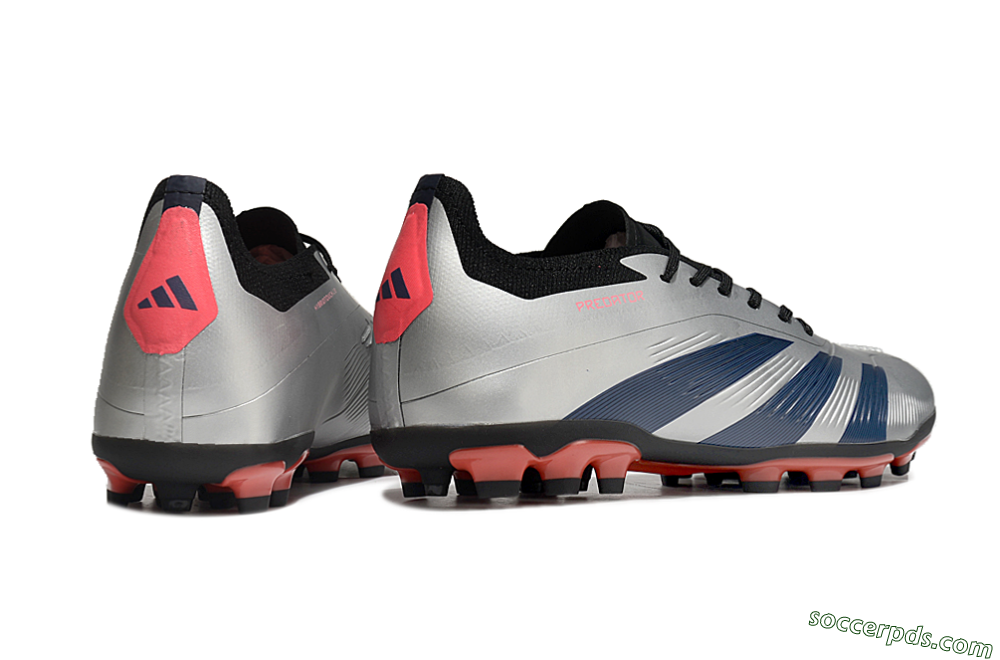 Adidas Predator Elite 24 MG Low-Tops Football Boots - Silver/Blue/Red 6