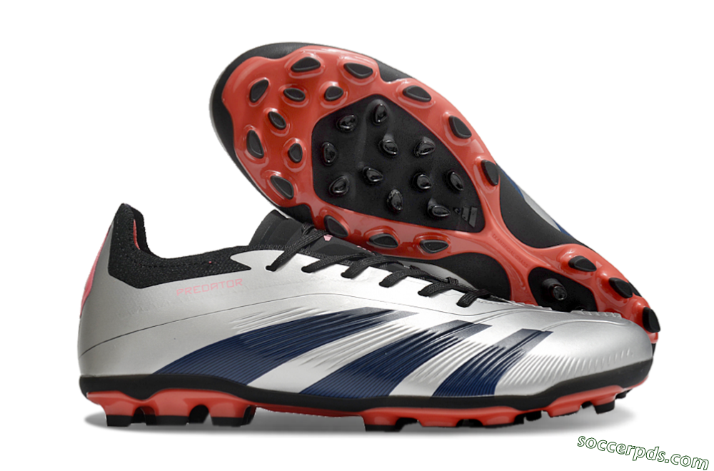 Adidas Predator Elite 24 MG Low-Tops Football Boots - Silver/Blue/Red 1