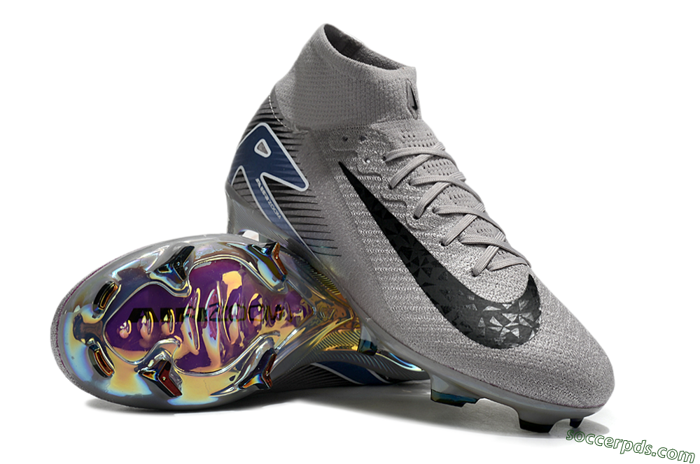 Nike Mercurial Superfly 10 Elite FG High-Tops Football Boots - Grey/Black/Blue/Gold 3