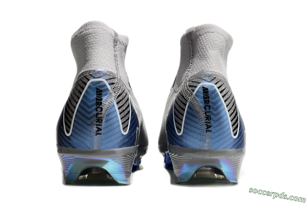 Nike Mercurial Superfly 10 Elite FG High-Tops Football Boots - Grey/Black/Blue/Gold 6