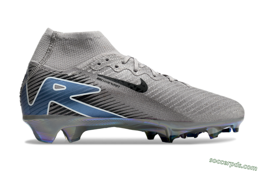 Nike Mercurial Superfly 10 Elite FG High-Tops Football Boots - Grey/Black/Blue/Gold 4