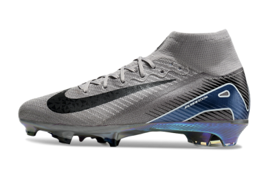 Nike Mercurial Superfly 10 Elite FG High-Tops Football Boots - Grey/Black/Blue/Gold
