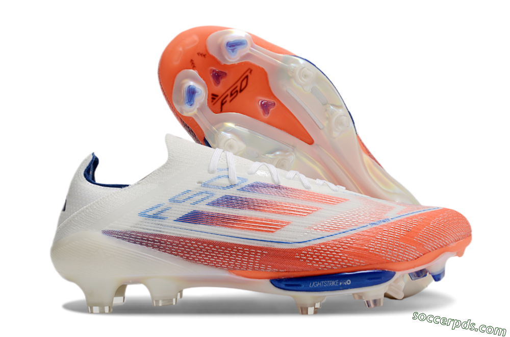 Adidas F50+ Lightstrike Pro FG Low-Tops Football Boots - White/Red/Blue 1