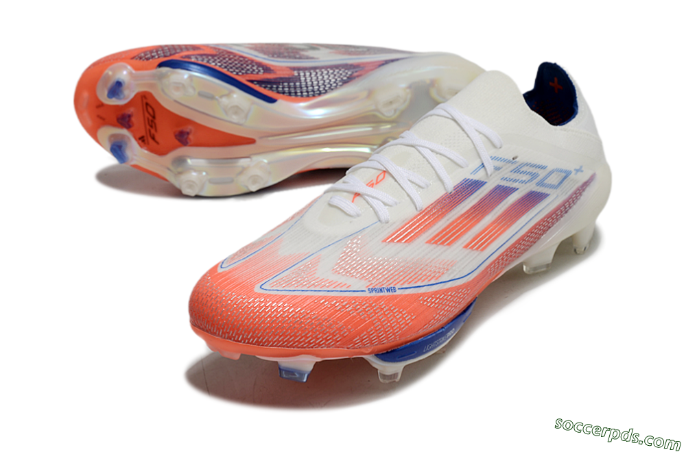 Adidas F50+ Lightstrike Pro FG Low-Tops Football Boots - White/Red/Blue 3