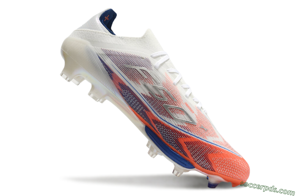 Adidas F50+ Lightstrike Pro FG Low-Tops Football Boots - White/Red/Blue 5