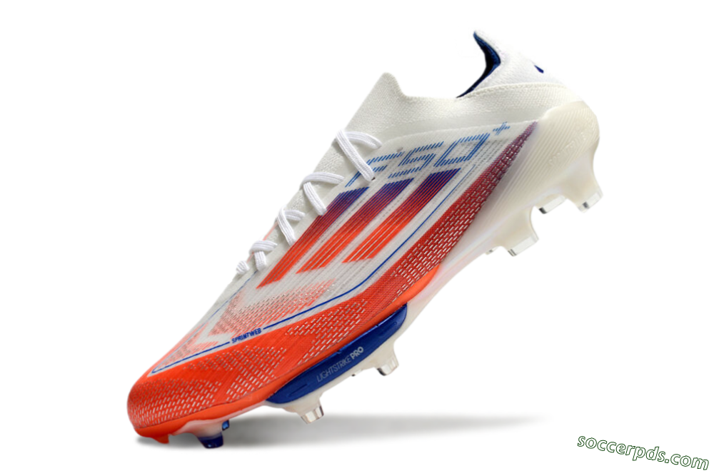 Adidas F50+ Lightstrike Pro FG Low-Tops Football Boots - White/Red/Blue 6
