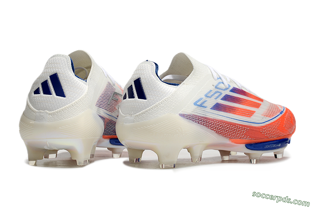 Adidas F50+ Lightstrike Pro FG Low-Tops Football Boots - White/Red/Blue 7