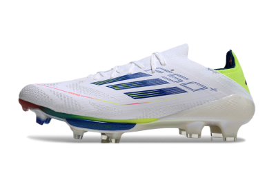 Adidas F50+ Lightstrike Pro FG Low-Tops Football Boots - White/Blue/Yellow