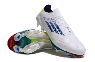 Adidas F50+ Lightstrike Pro FG Low-Tops Football Boots - White/Blue/Yellow