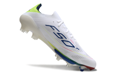 Adidas F50+ Lightstrike Pro FG Low-Tops Football Boots - White/Blue/Yellow