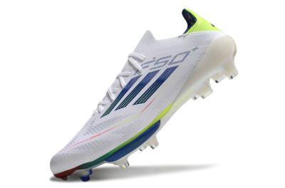 Adidas F50+ Lightstrike Pro FG Low-Tops Football Boots - White/Blue/Yellow