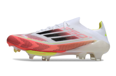 Adidas F50+ Lightstrike Pro FG Low-Tops Football Boots - White/Red/Pink/Black/Yellow