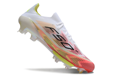 Adidas F50+ Lightstrike Pro FG Low-Tops Football Boots - White/Red/Pink/Black/Yellow