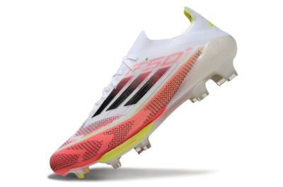 Adidas F50+ Lightstrike Pro FG Low-Tops Football Boots - White/Red/Pink/Black/Yellow