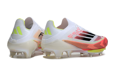Adidas F50+ Lightstrike Pro FG Low-Tops Football Boots - White/Red/Pink/Black/Yellow