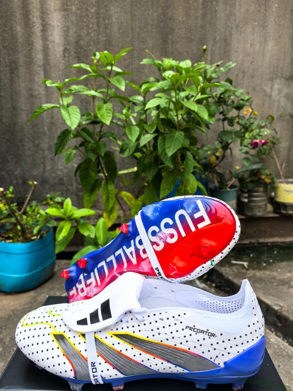 Adidas Predator Elite Foldover Tongue Euphoria FG Low-Tops Football Boots - White/Silver/Blue